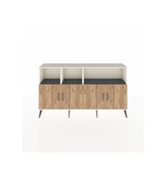 Arges Konsol 6 Raflı 4 Kapaklı 176x30x99 Aytaşı-Çam/Antrasit