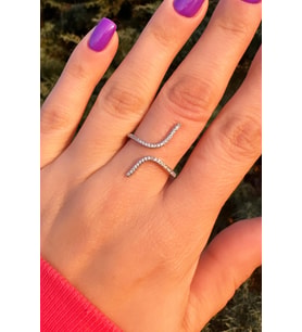 Silver Zirkon Taşlı Tarz Yüzük