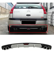Citroen C4 Gri Difüzör 4 Krom Egzoz Görünümlü Difizör Arka Ek Body Kit 2004 - 2010