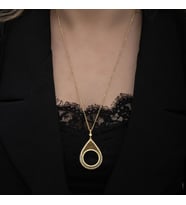 Gold Kaplama Yarım Altın Takılabilir Zirkon Taşlı 925 Ayar Gümüüş Kadın Kolye