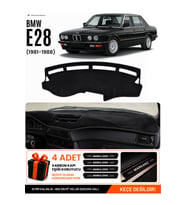 BMW E28 (1981-1988) Uyumlu Torpido Örtüsü Torpido Kılıfı - Siyah
