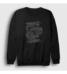 Presmono Unisex Siyah Monster Thy Art Is Murder Sweatshirt 384683tt