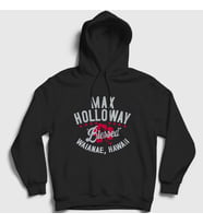 Presmono Unisex Siyah Blessed Mma Ufc Max Holloway Kapüşonlu Sweatshirt 473987tt