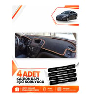 OPEL İNSİGNİA (2008-2013) Uyumlu Ön Torpido Koruma Kılıfı Halısı - Siyah Kahverengi