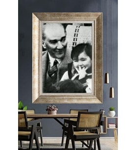 Gümüş Çerçeveli Atatürk Tablo za179