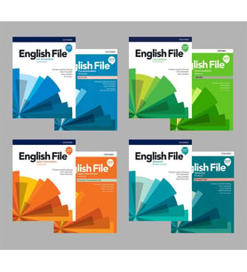 English File 4th Edition Pre intermediate + intermediate + Upper-intermediate + Advanced  Student's Book With Online Practice + Workbook (Access Code VARDIR) ( 4 lü SET)