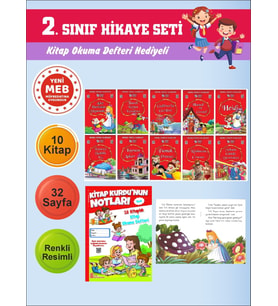 2.Sınıflar İçin Okumayı Sevdiren 10 lu Hikaye Seti 5 (Kitap Okuma Defteri Hediyeli)