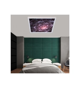 Yeni 60watt-60x60 -ledli Yatak Odası Avize- Uv Baskı Tasarım Aydınlatma-tavana Yapışık-kolay Montaj