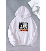 Unisex Kadın Erkek Try Othet Guys Baskılı Oversize Sweatshirt (Beyaz)