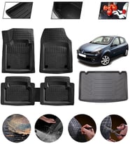 Renault Clio 3 2005-2012 Kancalı Uyumlu Paspas Araca Özel Bagaj Havuzu MBS Siyah