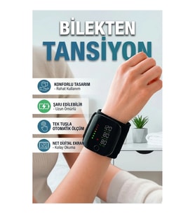 Bilekten Tansiyon Ölçüm Cihazı – Şarj Edilebilir Tek Tuşlu Otomatik Ölçüm
