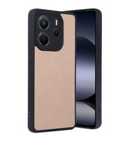 Xiaomi Redmi Note 14 4g Kılıf Aras Deri Kapak - Pudra