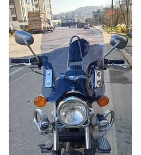 MOTOCAM Küba Süperlight 125 Ön Cam 2008-2026 Model 53cm Füme Renkli 4mm APARATSIZ