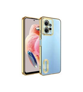 Xiaomi Redmi Note 12 4G Uyumlu Kılıf Kamera Korumalı Logo Gösteren Zore Omega Kapak