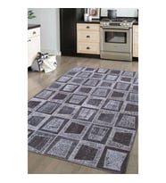 Dijital Kaymaz Yıkanabilir Antrasit Desenli Salon Halısı Mutfak Halısı Koridor Halısı Yolluk Rectangle