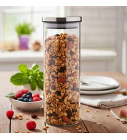 800ML Vakumlu Metal Kapaklı Borosilikat Cam Kavanoz (8.5cm20cm) 1 Adet