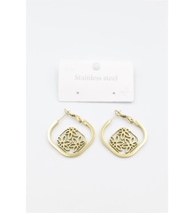 Çiçek Küpe - Altın Renk Model 2 Chaylak Standart