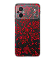 Poco M5  Kamera korumalı Kapak Nostalji Desen Tasarımlı  Şeffaf Kılıf