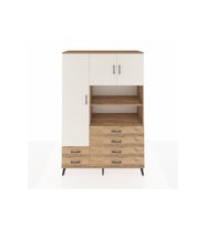 Hyperion Dolap 8 Raflı 6 Çekmeceli 3 Kapaklı 132x44x195 Çam-Aytaşı/Çam