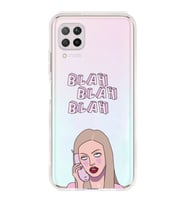 Huawei P40 Lite Uyumlu Blah Blah Blah Mean Girls Desenli Şeffaf Telefon Kılıfı