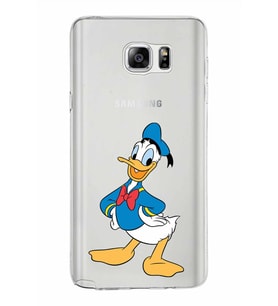 Samsung Galaxy Note 5 Kapak Donald Duck Tasarımlı Şeffaf Silikon Kılıf