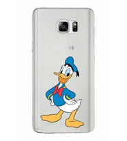 Samsung Galaxy Note 5 Kapak Donald Duck Tasarımlı Şeffaf Silikon Kılıf