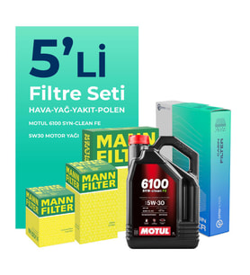 MANN Peugeot 5008 1.6 Dizel E-HDi Filtre Bakım Seti Motul Motor Yağlı (2010-2015) 5 Li