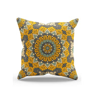 Moud's Çift Tarafı Baskılı India Pattern-5 Desenli Süet Kırlent Kılıfı