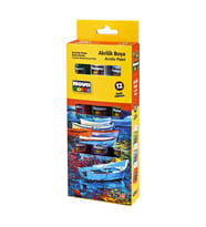 Nova Color Akrilik Boya 12 Renk x 17 ml Şişe 