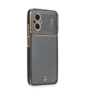 Xiaomi Poco M5 Kılıf Liva Lens Silikon - Siyah