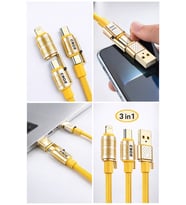 4in1 Hızlı Şarj Ve Data Kablosu Type-c / Lightning / Micro Usb PL-8631 (5668)