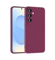 Coverzone Samsung Galaxy S25 FE ?le Uyumlu K?l?f Z-Mara Lansman Vieri Tam Koruma Arka Kapak Kamera Koruma �?k?nt?l? P�r�zs�z Y�zey Koyu Mor