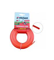 Tırpan Misinası Motorlu Tırpan Yuvarlak Misina 3mm x 15 metre (Kırmızı - Açık Gri)