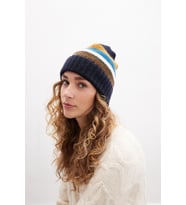 Peraluna MELODY BEANIE Çizgili Bere Triko Şapka - Multi