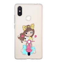 Xiaomi Mi 8 Se Uyumlu Kapak Vespagirl Tasarımlı Şeffaf Silikon Kılıf
