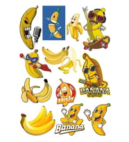 Muz Sticker Set-1 13 Parça Telefon, Tablet, Defter, Laptop Sticker