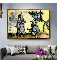 Altın Çerçeveli dekoratif tablo l293 (Gold)