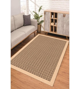 Dijital Kaymaz Taban Yıkanabilir Renkli Salon Halısı Mutfak Halısı Yolluk ND-SD-443 (Kahverengi)