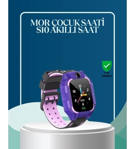 S10 Mor Çocuk Takip Saati Elektronik Bariyer Sesli Mesaj Destekli