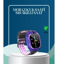 S10 Mor Çocuk Takip Saati Elektronik Bariyer Sesli Mesaj Destekli