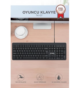 Torima Oyuncu Klavyesi Kablolu Multiedya Q Klavye TK07 Siyah
