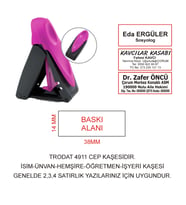 KAŞECİNİZ TRODAT 9411 CEP KAŞE PEMBE MAKİNA SİYAH MÜREKKEP