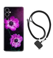 Tecno Pova 4 Kılıf Resimli Boyun Askılı İpli Desenli Silikon Series Çiçekler 1869
