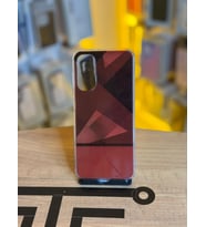 Samsung A14 Uyumlu Kristal Görünümlü Geometrik Desenli Parlak Kılıf (Kırmızı)
