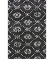 Eliana Home Baskılı, Yıkanabilir Kaymaz Taban Salon Halısı LNA1151 100x150 cm (Siyah)