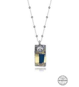 Swarovski Crystal Kadın Baget Gümüş Kolye