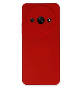 Redmi A3 4G Kılıf Nano içi Kadife Silikon - Kırmızı