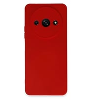 Redmi A3 4G Kılıf Nano içi Kadife Silikon - Kırmızı