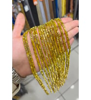 Hematit Taşı Rondela Kesim 4x2mm- Altın Sarı Doğal Taş Dizi