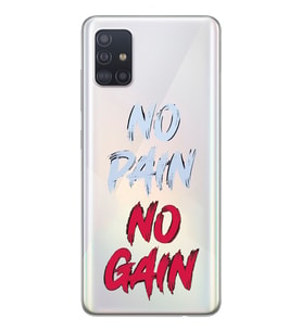 Samsung Galaxy A51 Uyumlu Fitness Tasarımlı Şeffaf Telefon Kılıfı